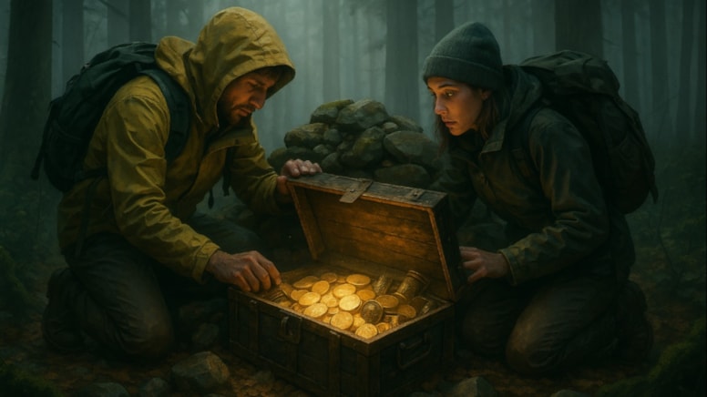 Dağda yürüyüş yapan iki kişi tesadüfen 13 milyon değerinde altın buldu