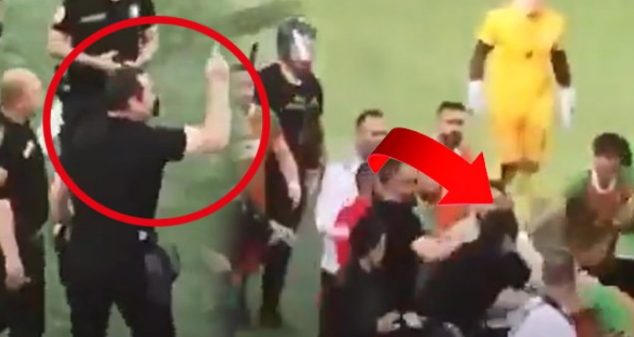 Futbol Maçı Sonrası Skandal: Polis Müdürü Futbolcuya Kafa Attı!