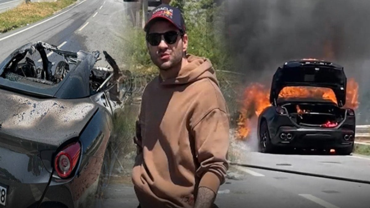 Beşiktaş Başkanı'nın oğlu ölümden döndü: 20 milyonluk Ferrari kül oldu