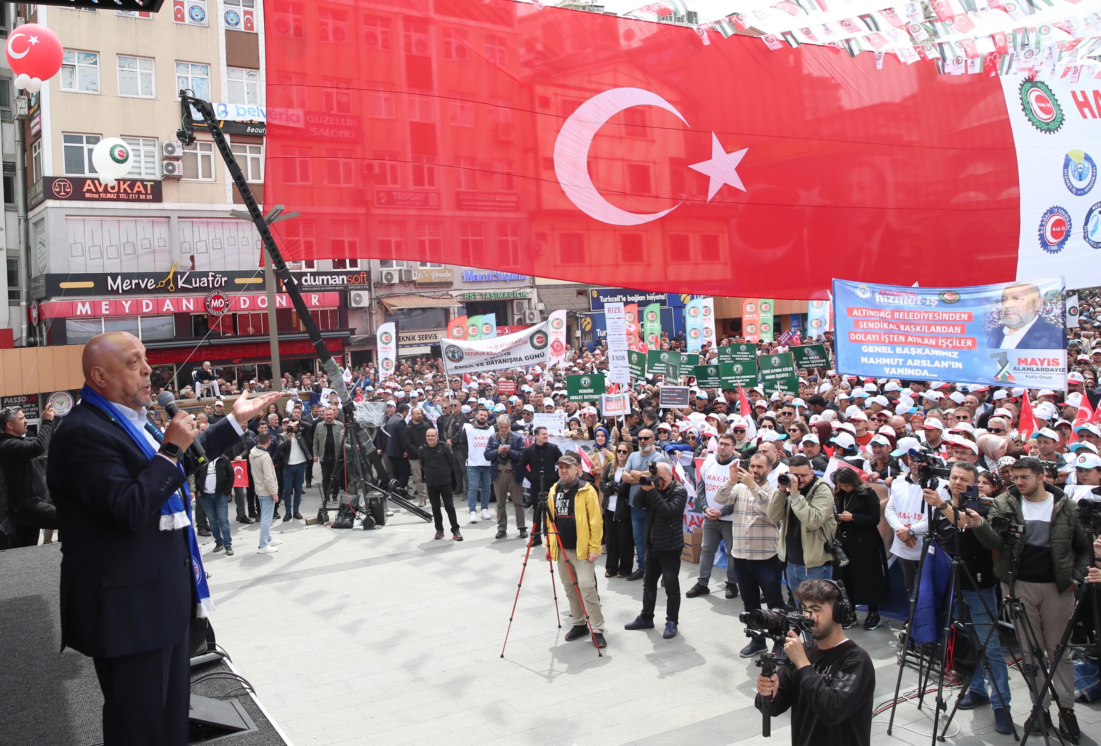 HAK-İŞ, 1 Mayıs'ta Rize'deydi