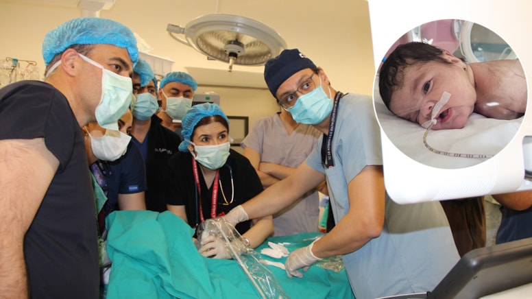 Tıp tarihine geçecek operasyon: 3 kilo bebekten yarım kilo tümor çıktı