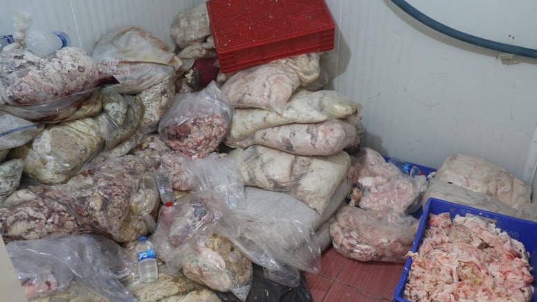 Şanlıurfa'da 1,5 ton bozulmuş et ele geçirildi