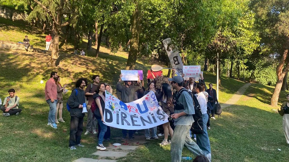 Üniversite öğrencilerinden tutuklu gençlere destek eylemi