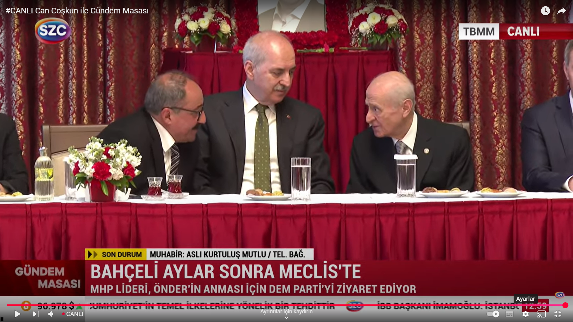 Üç ay aranın ardından Bahçeli Meclis'te!