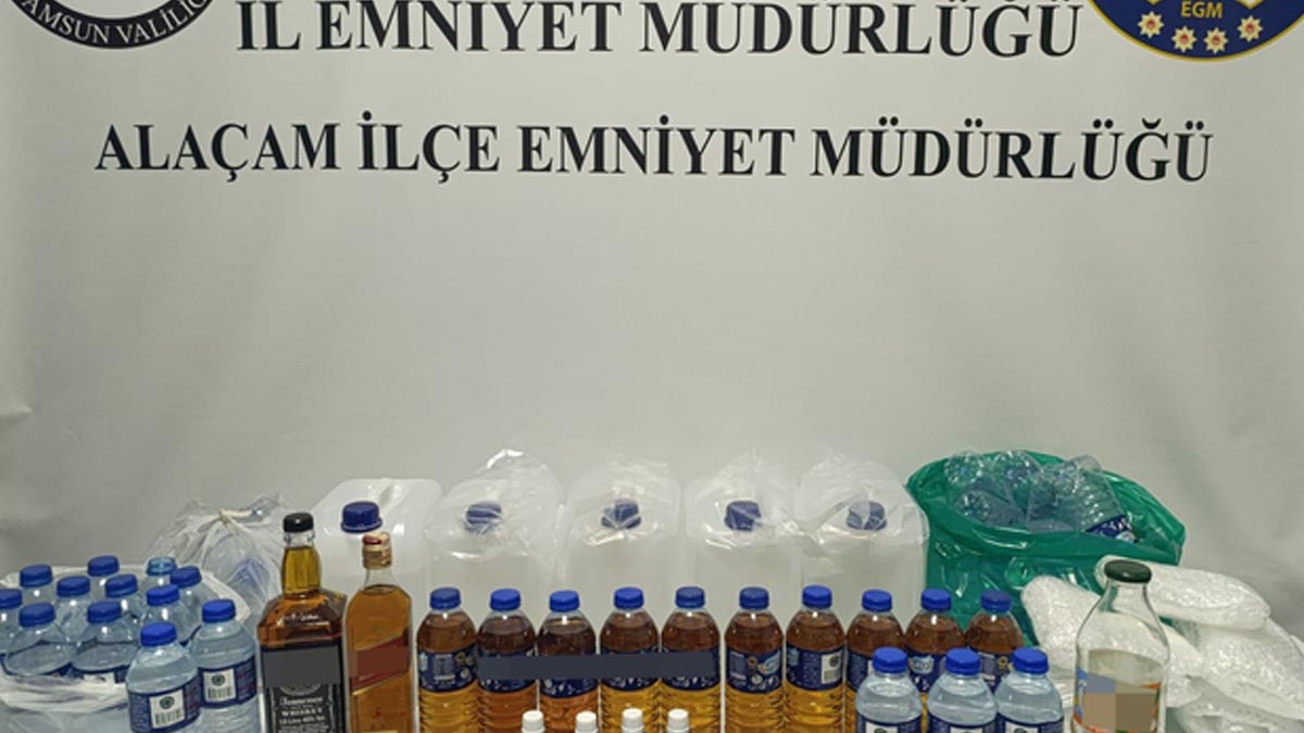Samsun'da sahte içki operasyonu: 1 kişi gözaltına alındı