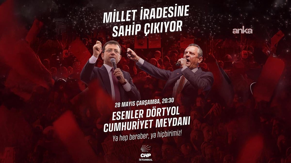 CHP lideri Özgür Özel'den Esenler mitingine davet paylaşımı