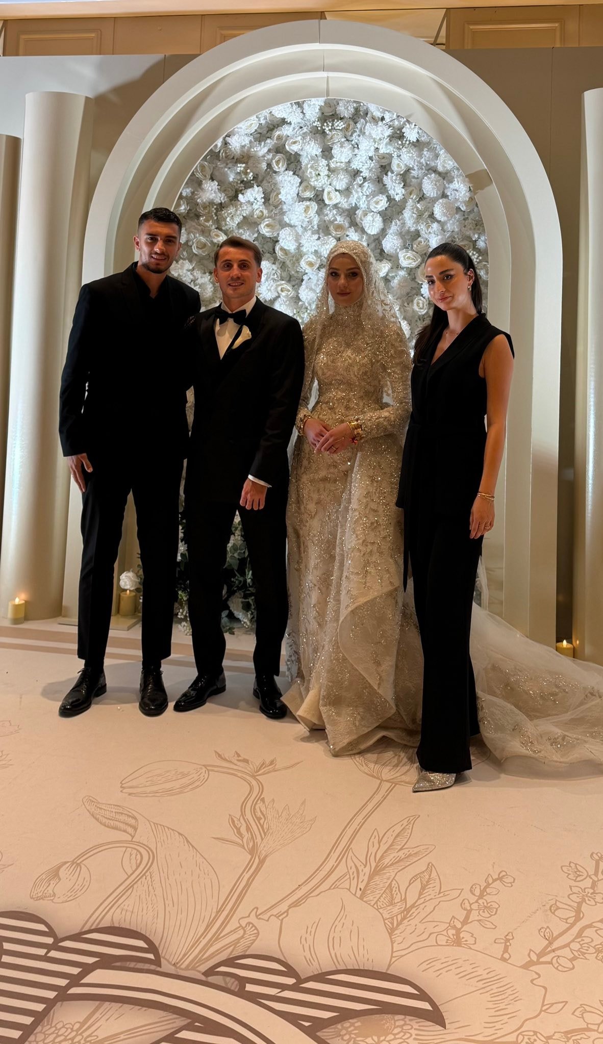 Milli Futbolcu Kerem Aktürkoğlu, Ceren Azak ile Dünyaevine Girdi! Kerem Aktürkoğlu
