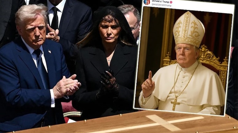 Trump, yapay zeka ile kendisini 'Papa' yaptığı bir fotoğraf paylaştı