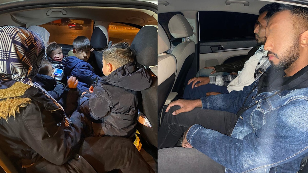 Bursa'da 2 otomobilde 13 kaçak göçmen yakalandı