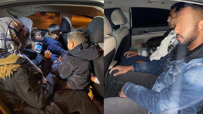 Bursa'da 2 otomobilde 13 kaçak göçmen yakalandı