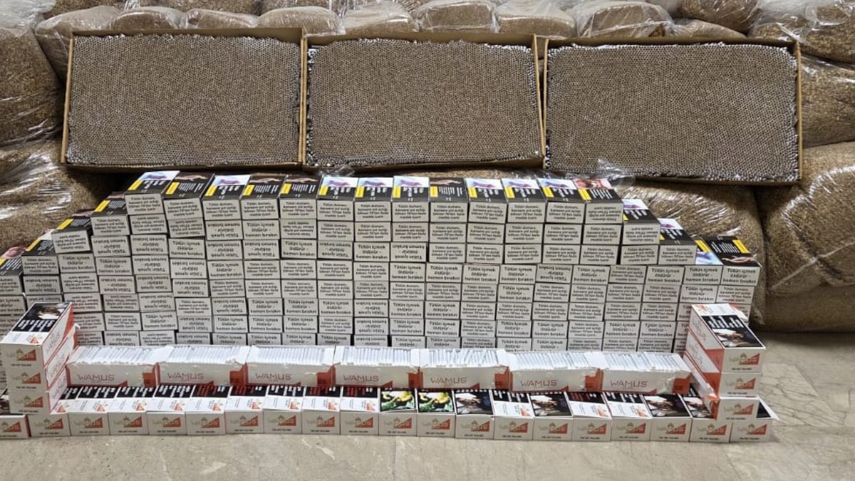 Samsun'da depo baskını! 1 ton 75 kilogram kaçak tütün ele geçirildi