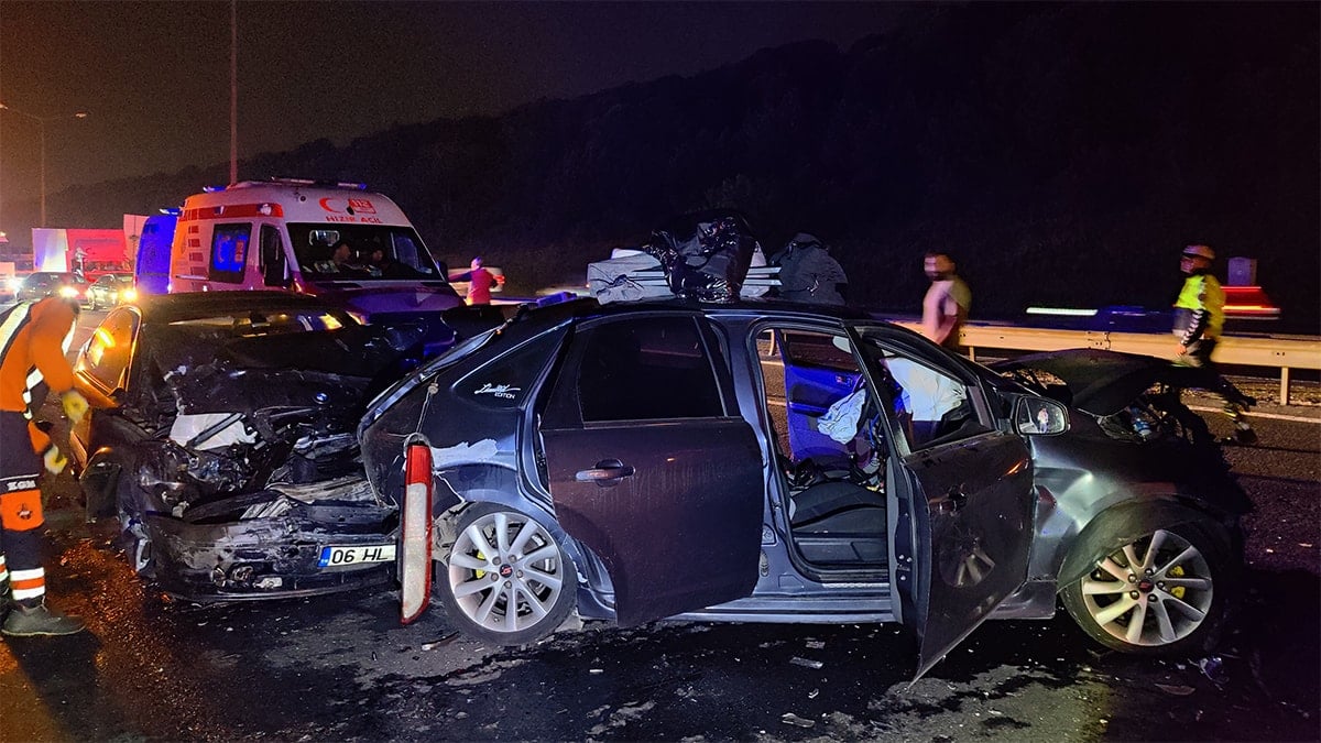 TEM'de ortalık savaş alanına döndü: Yaralılar var