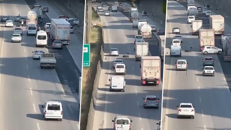 Patlayan lastik trafiği birbirine kattı, zincirleme trafik kazası meydana geldi