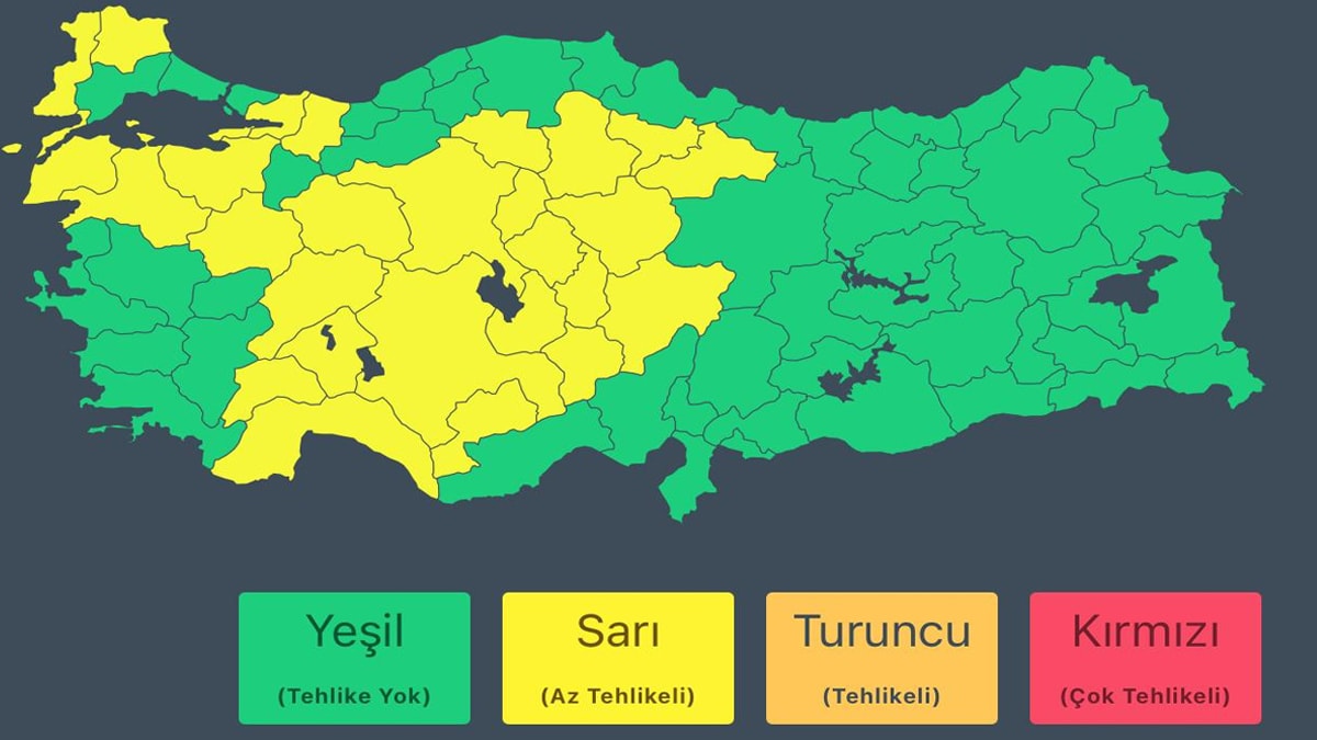 28 il için sarı uyarı verildi! İçişleri Bakanlığı açıklama yaptı
