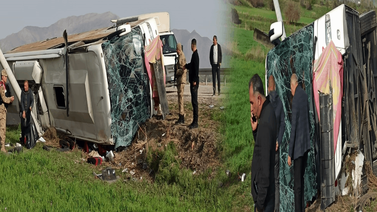Van'da yolcu otobüsü devrildi: 28 kişi yaralandı
