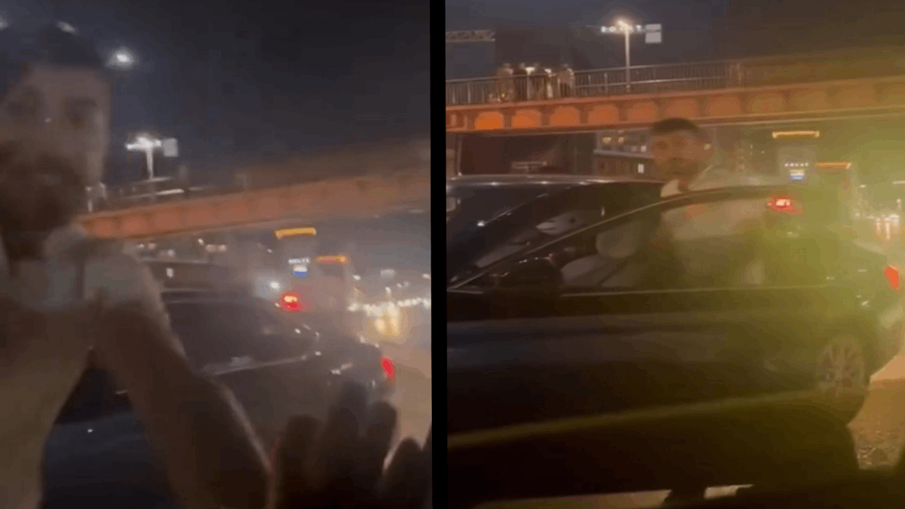Beyoğlu'nda trafik dehşeti: Tekmeyle yumrukla saldırdı