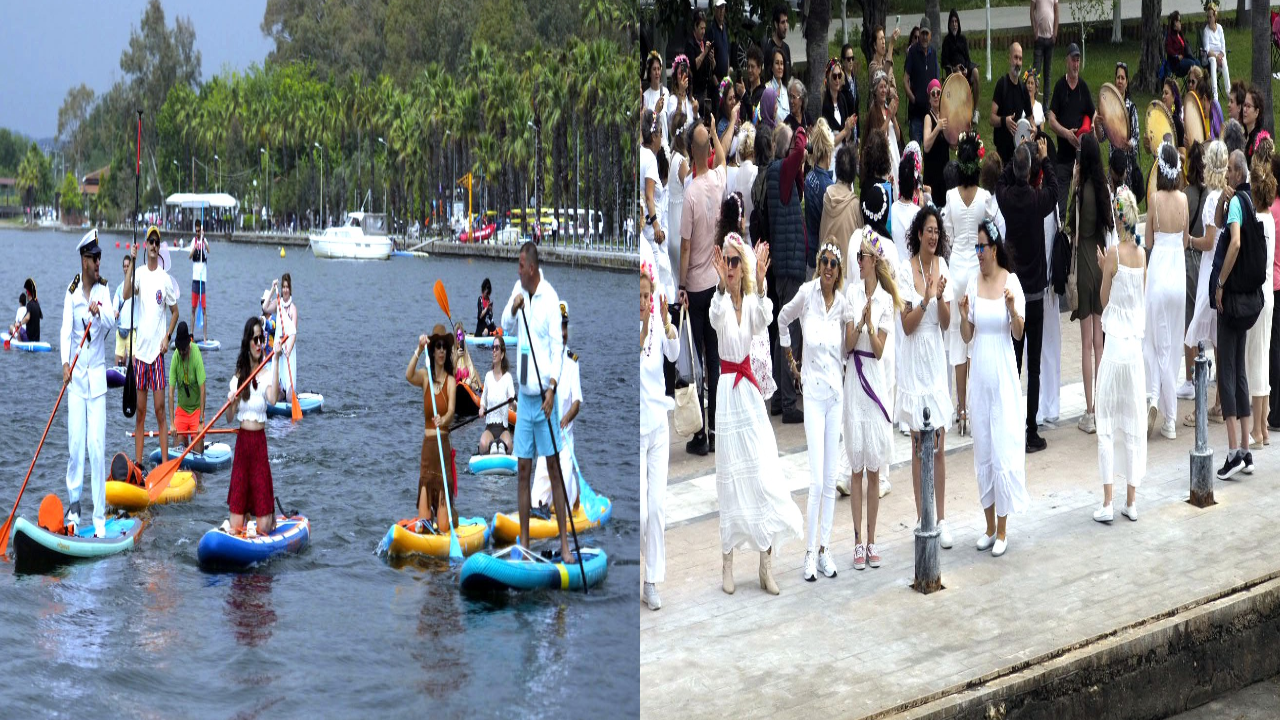 Köyceğiz’de denizde , gölde, karada çok renkli bahar şenliği