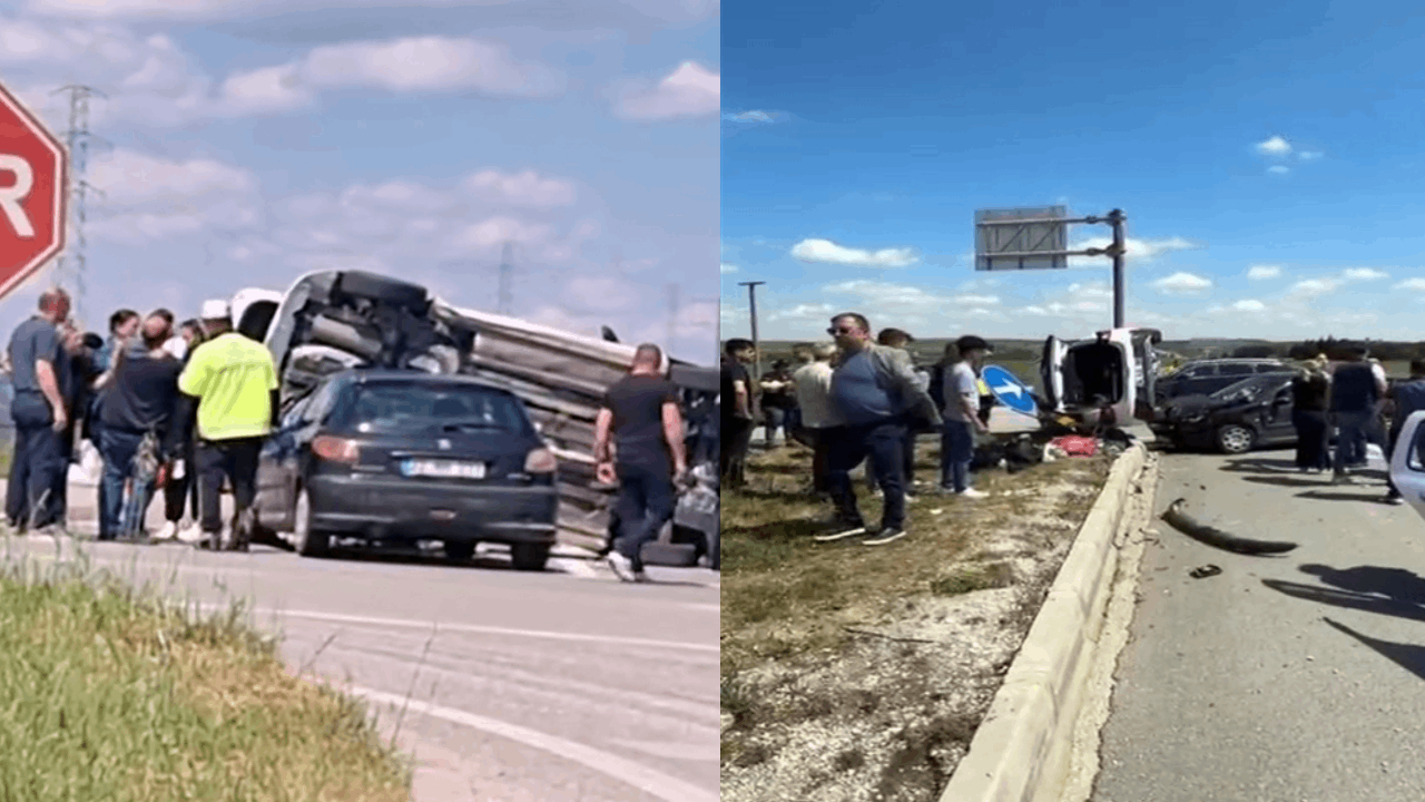 Otomobiller kavşakta çarpıştı; 5 kişi yaralandı