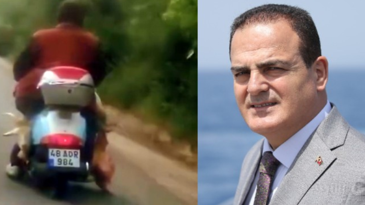 Vali vicdanları sızlatan görüntü diye paylaştı “Keçiyi motosikleti ile eziyet ederek götürdü”
