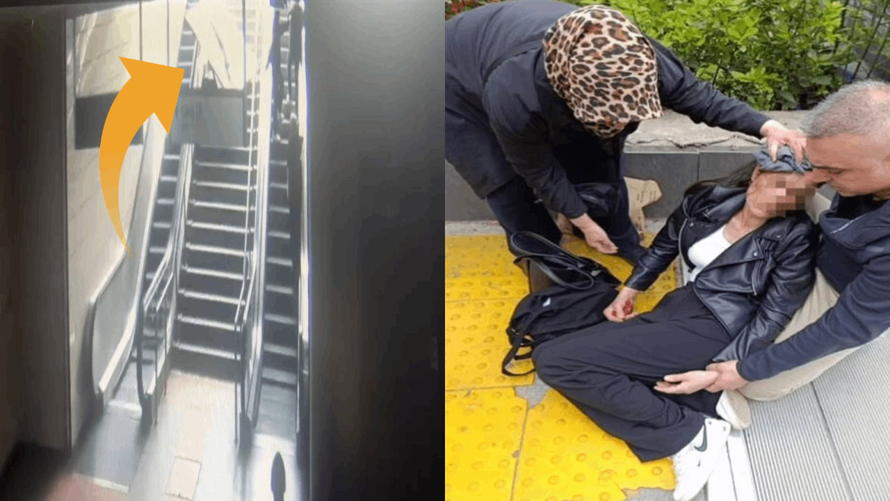 Metro'daki felaket anları kamerada!