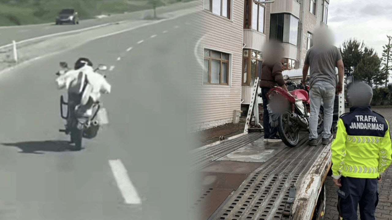 Yatarak motosiklet kullanan sürücüye dudak uçuklatan ceza