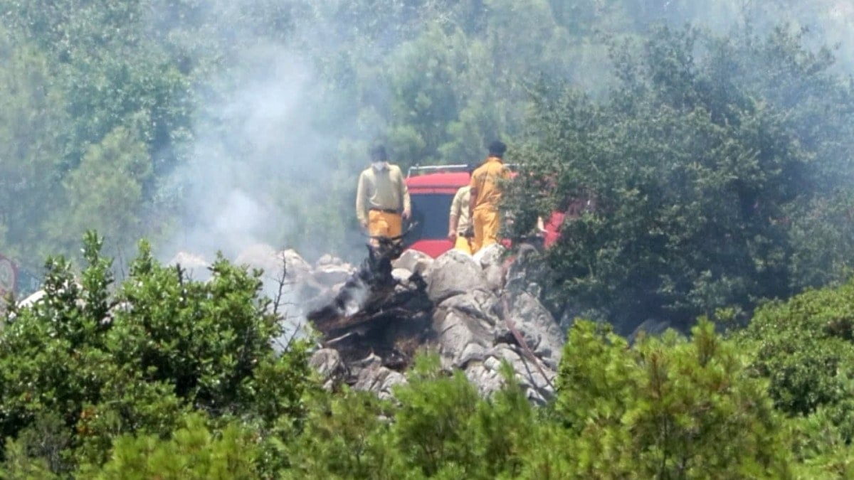 Antalya'da orman yangını panik yarattı