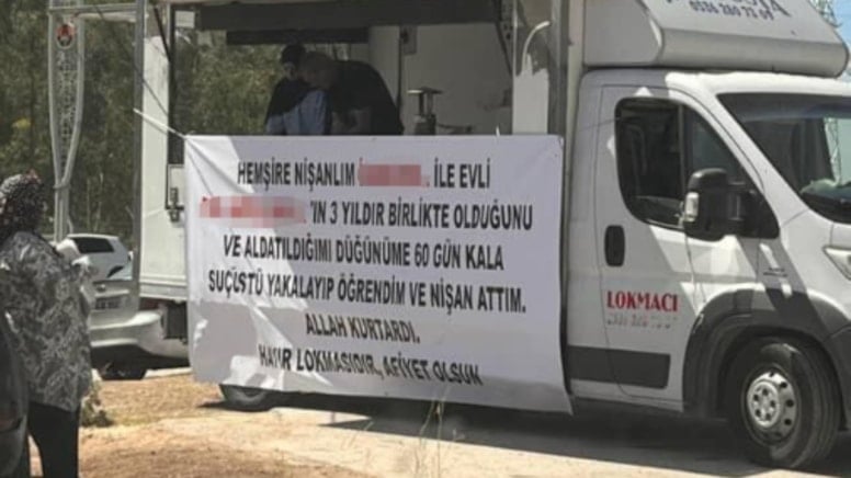 Düğününe günler kala aldatıldığını öğrendi astığı pankart kenti ayağa kaldırdı