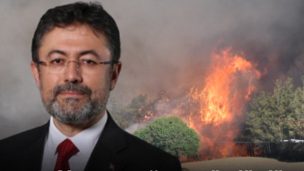 Yangını yağmur söndürdü, Bakan Yumaklı 'Rabb'imin Lütfu' dedi