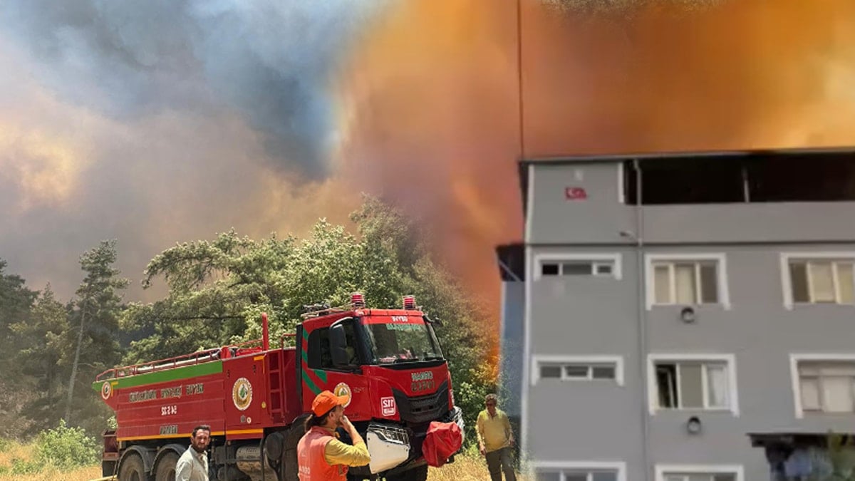 Yangın her geçen saat daha korkunç bir hal alıyor: Alevler evlere yaklaştı
