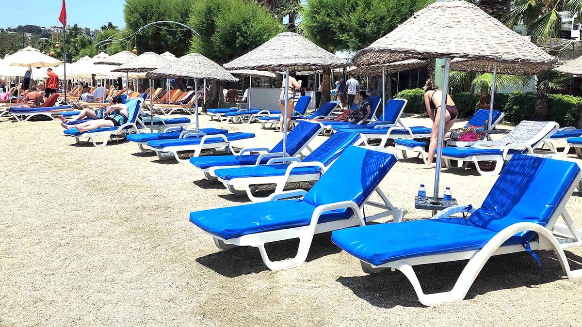 Bodrum’da şezlonglar boş kaldı