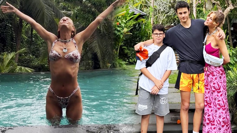 Çağla Şıkel ailesiyle Bali'nin tadını çıkarıyor