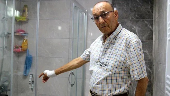 Duş alırken ölümden döndü: Tüm camlar üzerime yağdı