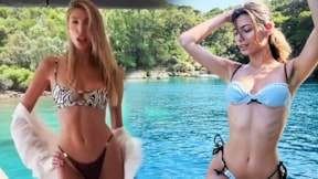 Şevval Şahin ve Buse İskenderoğlu tatilin keyfini iş insanının yatında çıkarıyor