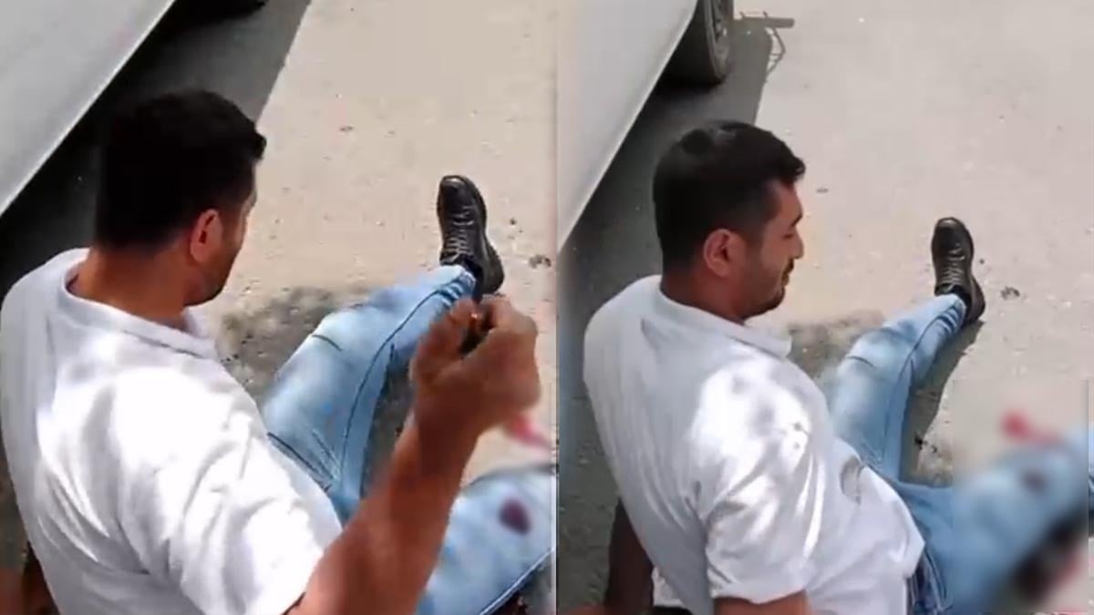Tacize uğrayan kadın ayaklarından vurdu! O anları videoya çekti