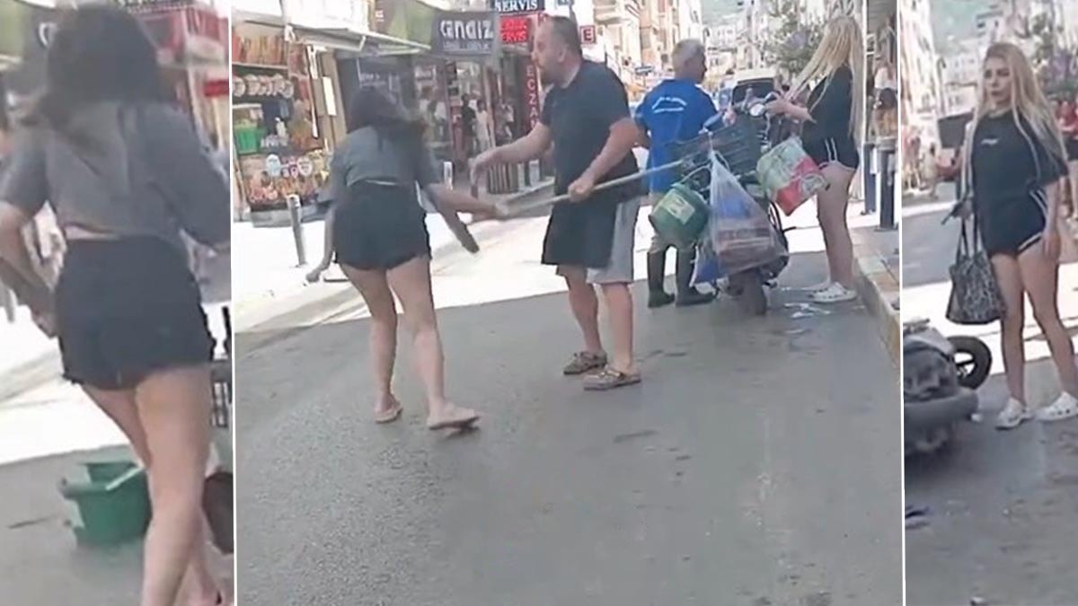 Yer: İzmir... İki kadın temizlik personeline sopalarla saldırdı
