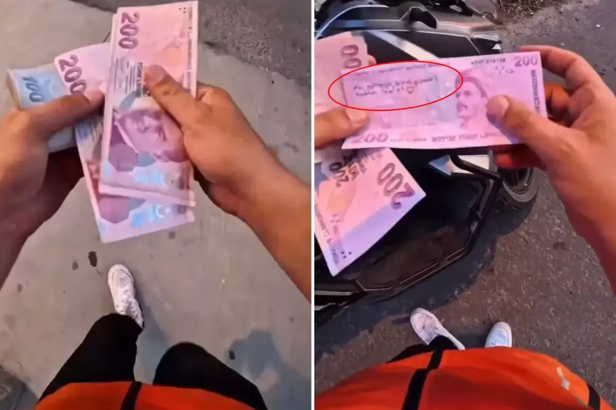 Öğrenci evine sipariş götürdü, paranın üzerine yazılan nota öfkelendi