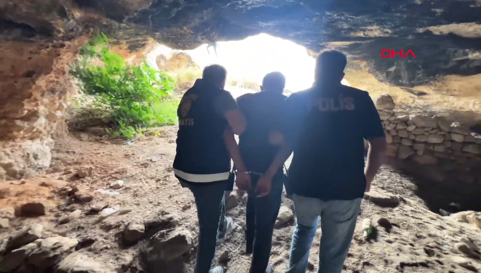 17 yıl hapisle aranan hükümlü mağarada saklanırken bulundu