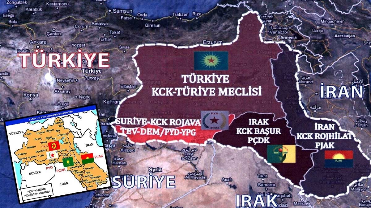 Emniyet raporundan çıkan PKK-PYD haritası