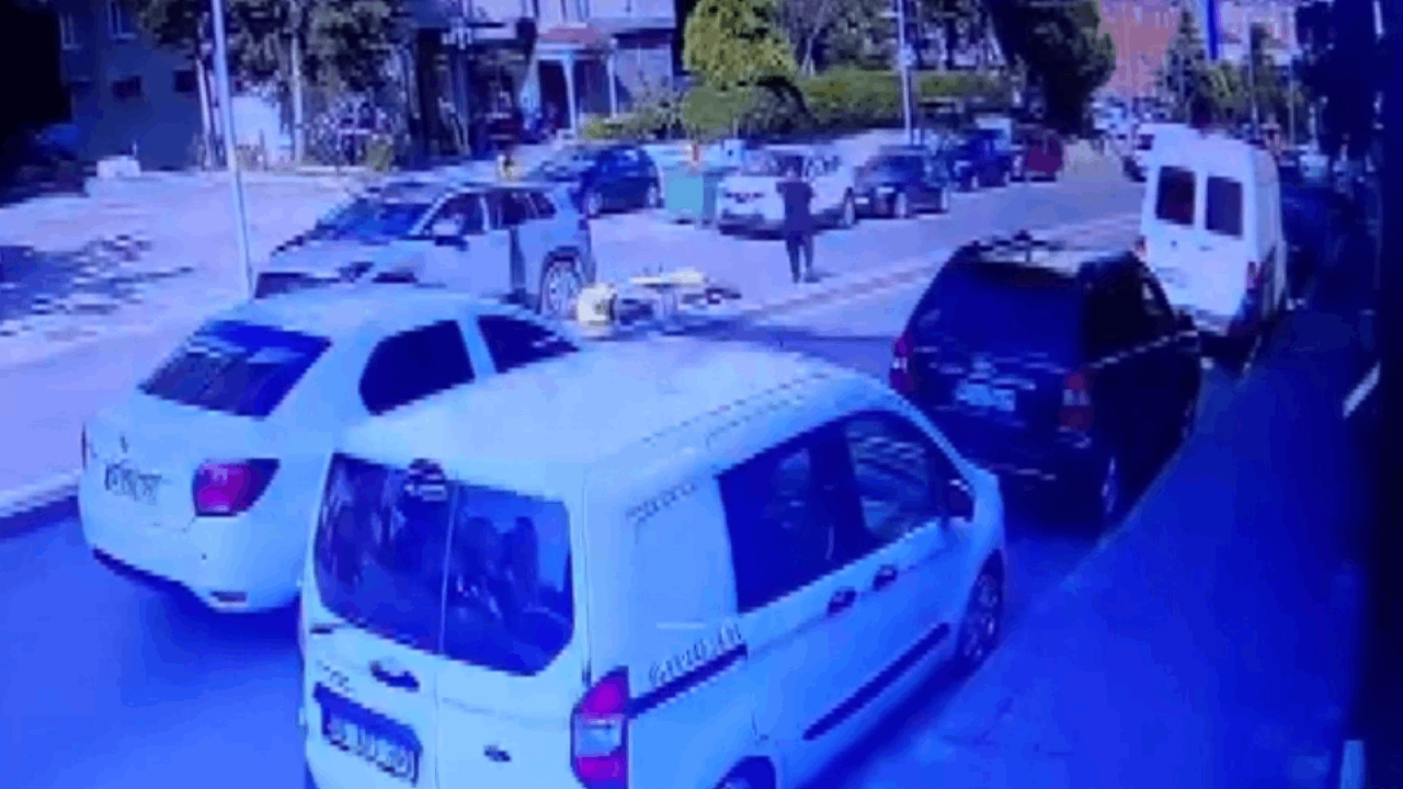 Ataşehir’deki feci motosiklet kazası kamerada
