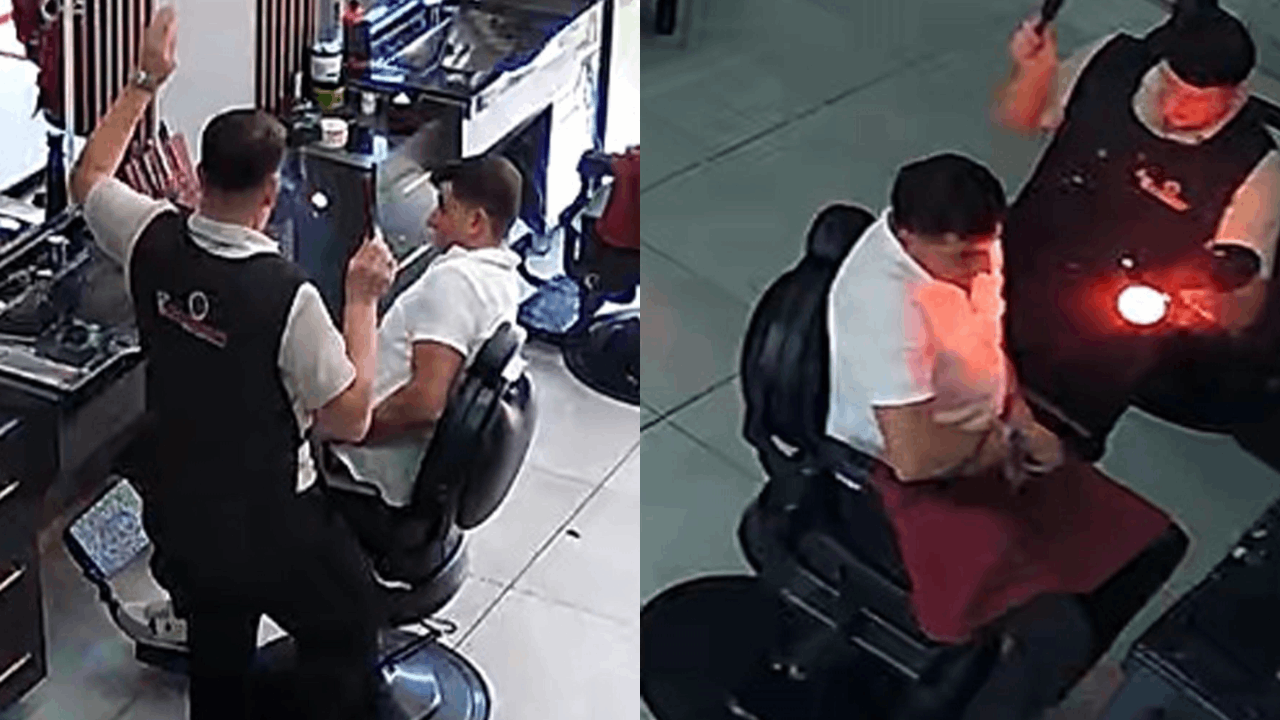 Fön makinesi bomba gibi patladı; dehşet anları kamerada