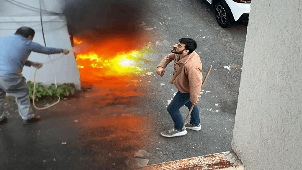 Sarıyer'de garaj kundakladı; 1 kişiyi yaraladı!