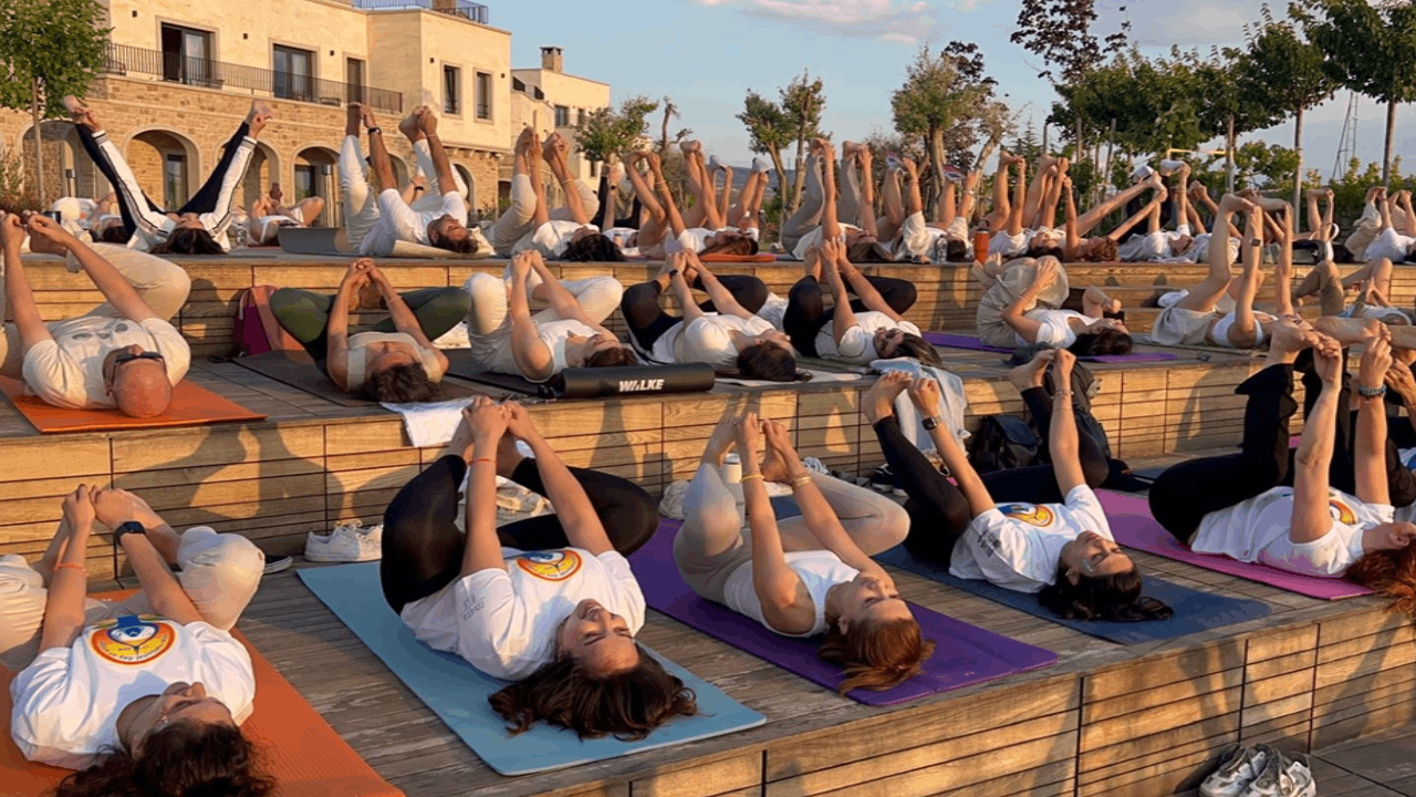 Kapadokya'da 'yoga' etkinliği