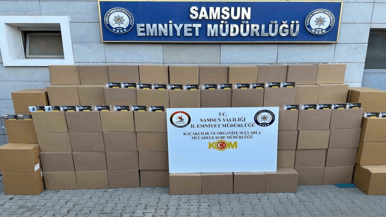 Samsun'da 108 bin 600 kaçak makaron yakalandı
