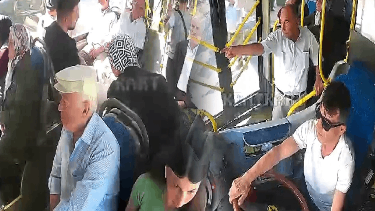 Fenalaşan yolcuyu otobüs şoförü kurtardı
