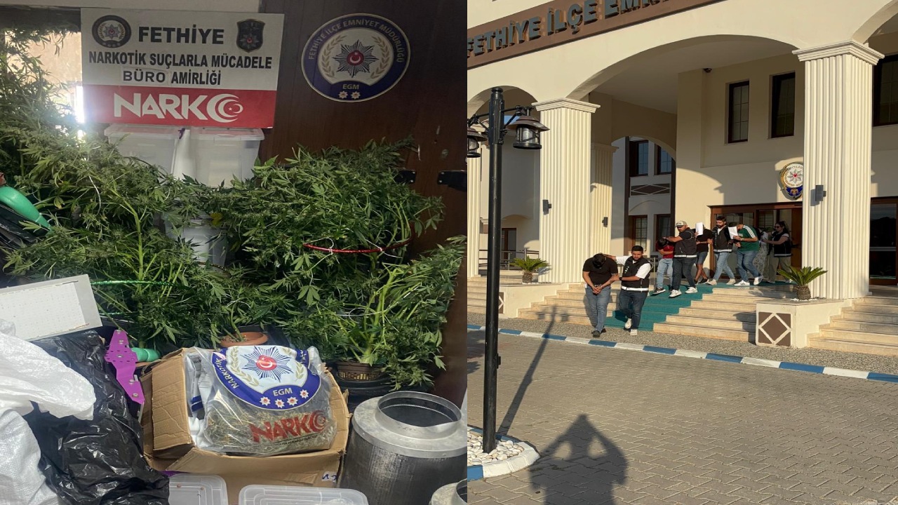 Fethiye’de uyuşturucu operasyonu 5 tutuklama