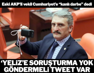 'Kanlı darbe' paylaşımına soruşturma yok, göndermeli tweet var