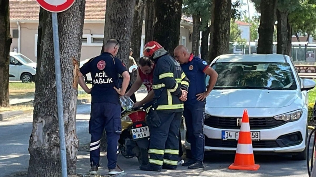 Önce "Kendimi yakacağım" dedi, ekipleri görünce benzini motosikletine doldurdu