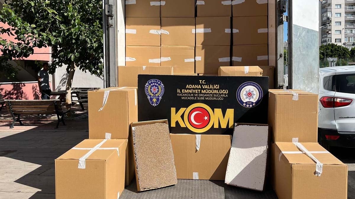 Adana'da 5 milyon 87 bin makaron ele geçirildi