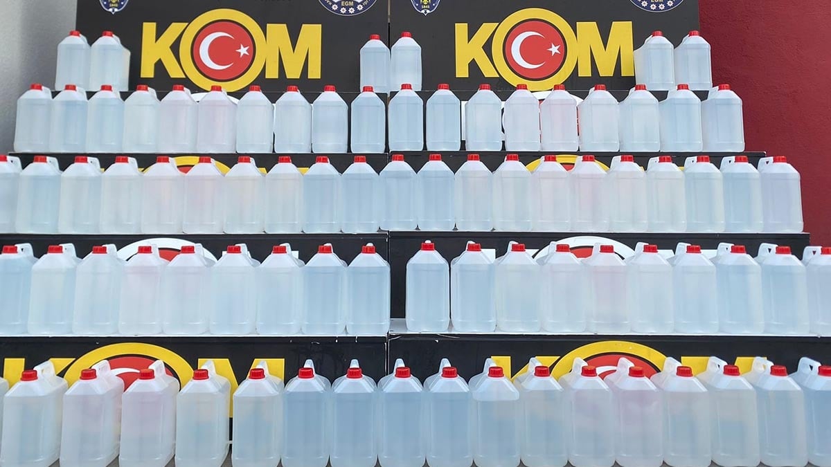 800 litre kaçak etil alkol ele geçirildi