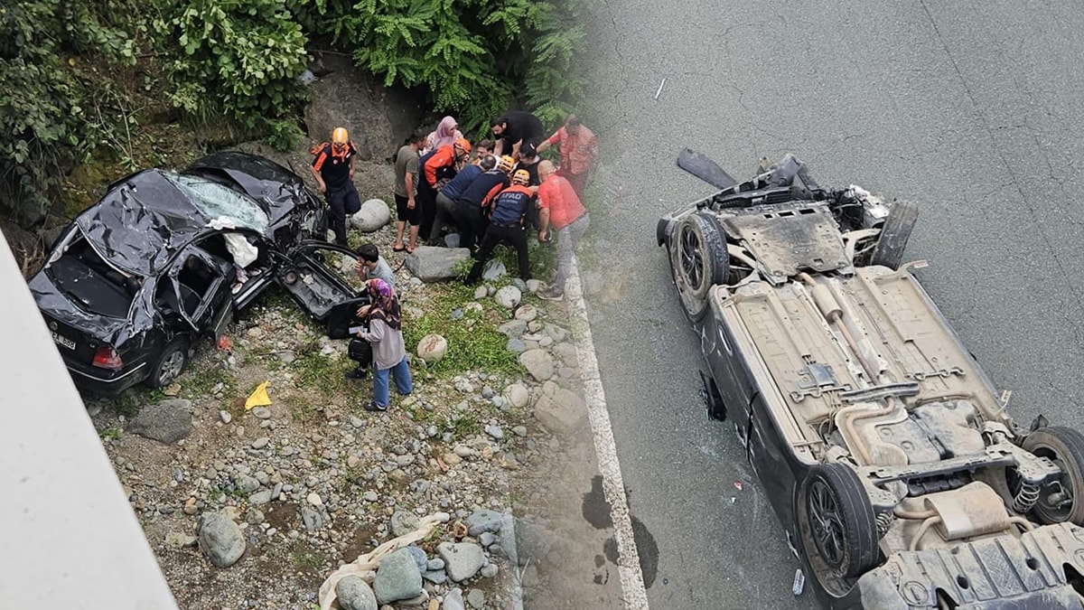 Rize’de feci kaza: 1 ölü, 8 yaralı